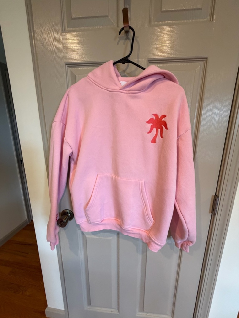Pink Palm Graphic Hoodie Sweatshirt